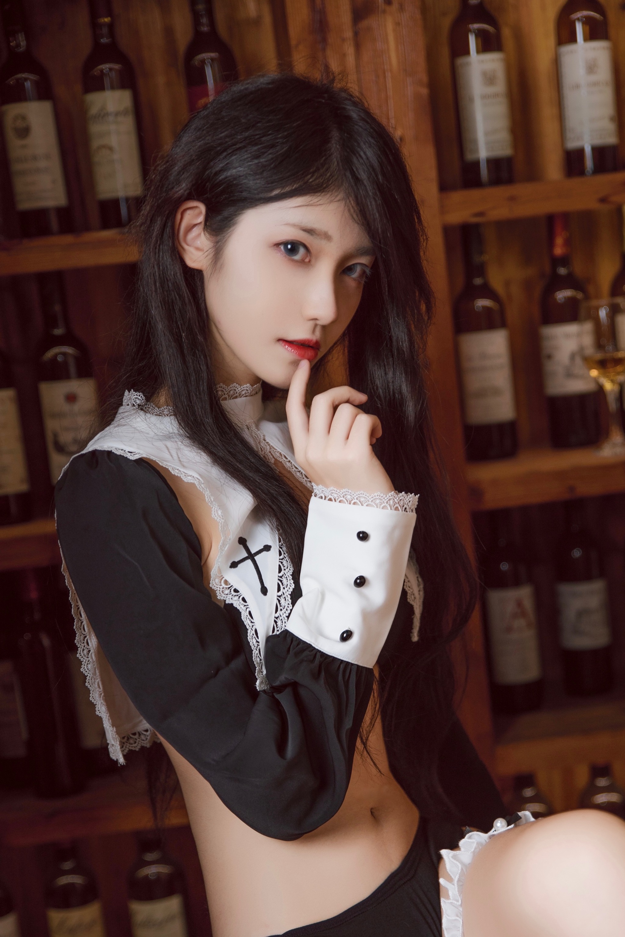 南桃Momoko - NO.063 酒味女人 黑修女 福利向 [22P]-XikXak